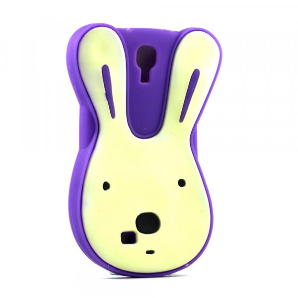 Wholesale Samsung Galaxy S4 3D Bunny Face Case (Purple)